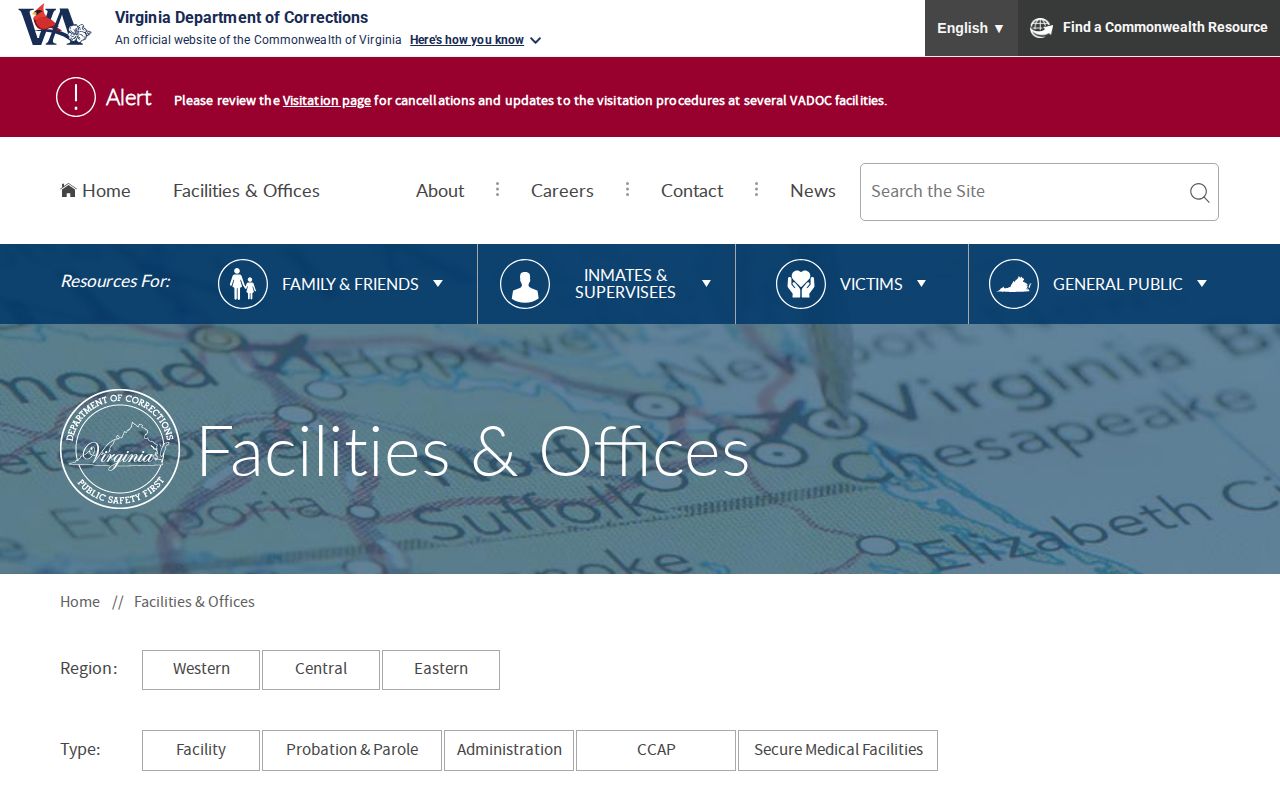VADOC District 12 office directory for Rockbridge County post-release supervision